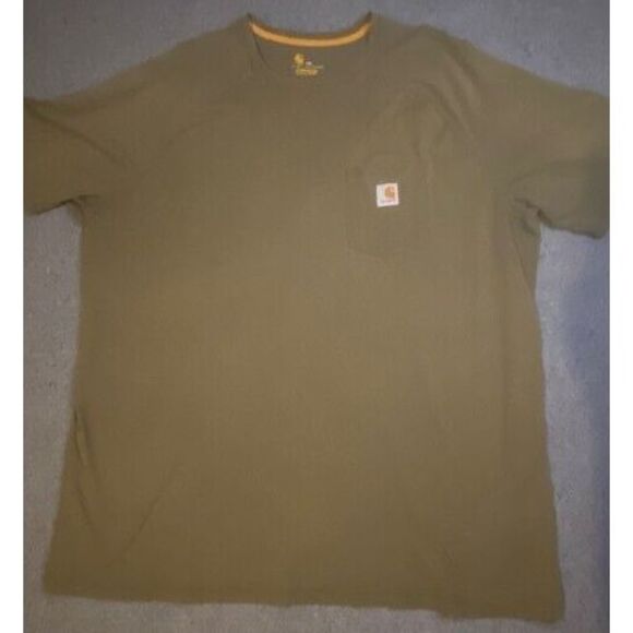 Carhartt Other - CARHARTT RELAXED FIT‎ FORCE Pocket T-Shirt Men 2XL AVOCADO GREEN